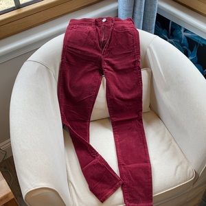 Gap velour pants SKINNY HIGH WAISTED